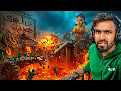 CAN I SURVIVE THE DEADLY SQUID GAME BRIDGE…😱 | TECHNO GAMERZ