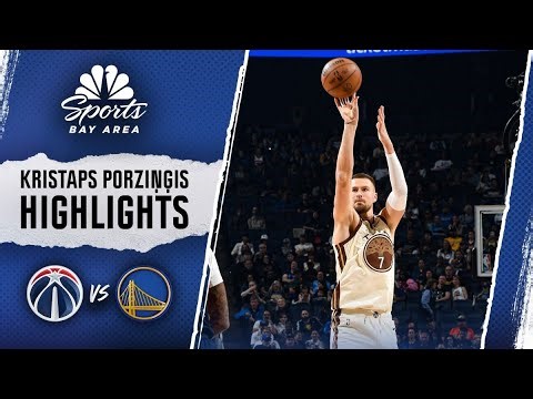 Kristaps Porziņģis highlights: Watch Warriors center score 28 points vs. Wizards | NBC Sports BA