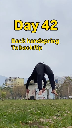 Day 42 | Roundoff to back handspring to flip ⚡️