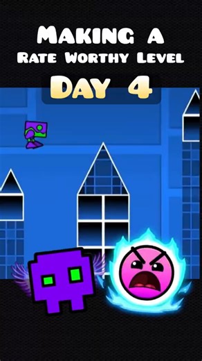 Day 4 Of Making A Rate Worthy level In Geometry Dash #geometrydash #gd