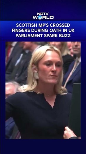 New Scottish MP Lara Bird Crossed Fingers During Oath In UK Parliament