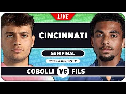 COBOLLI vs FILS • ATP Cincinnati 2026 SF • LIVE Tennis Watchalong