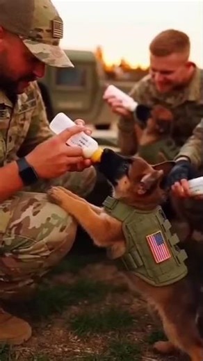 Military Dog Training: Delta Force K9 Puppies Feeding Moments That Will Melt Your Heart#military #k9