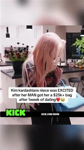 Kim kardashians niece was EXCITED after N3on got her a $25k+ bag after 1week of dating❤️😭
