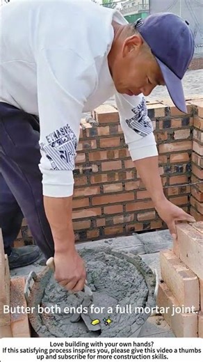 Bricklaying Basics – Wet Bricks, Full Joints, and a Plumb Line 🧱🔨