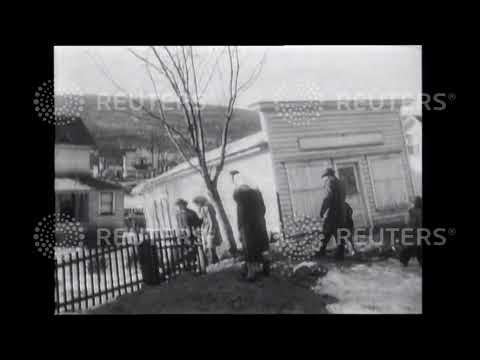 1949 USA: Coal mine collapses in Pennsylvania
