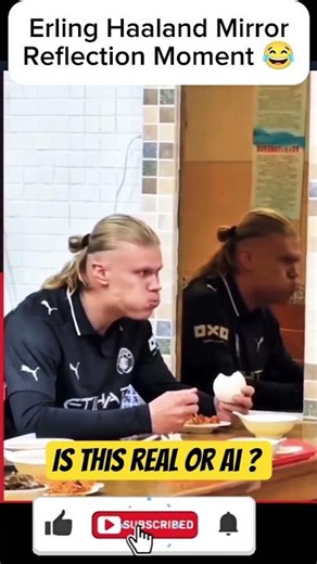 Erling Haaland Viral Eating Mirror Moment #erlinghaaland #haaland #viralshorts #haalandeating