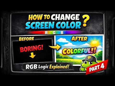 How to Change Screen Color in Pygame? 🎨 (RGB Logic Explained) | Part 4