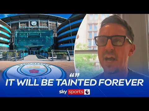 Gary Neville gives his thoughts on Man City being found guilty of breaching PL financial rules 🎙️