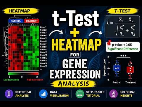 t-Test & Heatmap for Gene Expression Data | Step-by-Step Bioinformatics Analysis