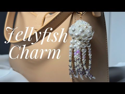 Exquisite 3D Beaded Jellyfish ✨ High End Bag Charm DIY