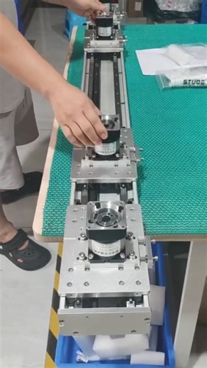 multi slider motorized rack and pinion linear module #linearmotion #linearactuator #factorydirect