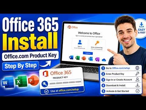 How to install Microsoft Office 365 with Office.com product key - Step By Step