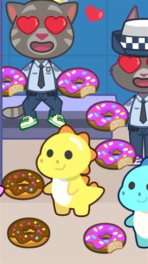 🦕 DINO ALERT! 🦖 BRING DONUTS!!!!! 🍩 #TalkingTomFirendsWorld