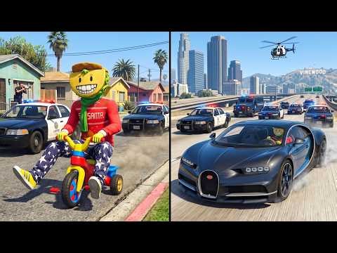 ESCAPANDO de la POLICÍA pero mi COCHE cada MINUTO es mas CARO!! - GTA 5 Online