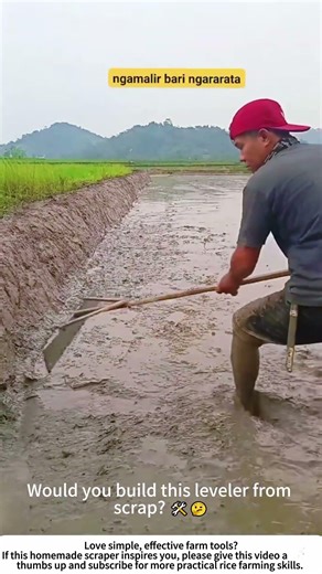 DIY Paddy Leveler – Hand‑Pulled Scraper for a Smooth Field 🌾🧑‍🌾