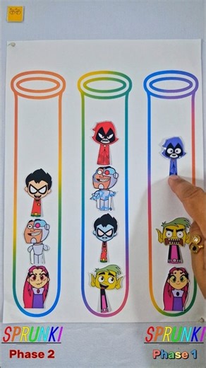 Sprunki 🎵 Teen Titans Go ⚫️ Robin 🔴 Beast Boy 🟢 Cyborg 🔵 Raven 🟣 Starfire ⚪️ Challenge 🧪