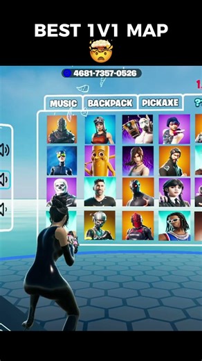BEST 1v1 MAP with SKINS in Fortnite!! #foryou #fortnite #1v1