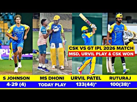 Today CSK Practice Season LIVE Before CSK vs GT Match : IPL 2026 CSK Practice Match Full Highlights