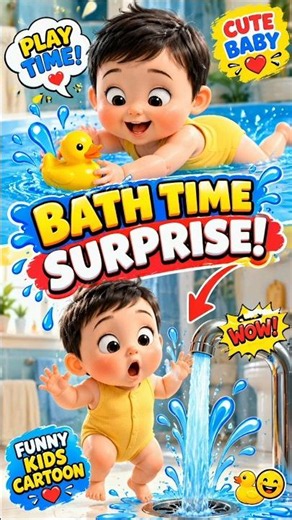😂 BABY’S BATH TIME ADVENTURE! 🐥💦 Rubber Duck Fun | Funny Kids Cartoon