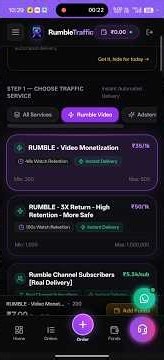 Rumble traffic panel to promote your video and high cpm earning link 🔗 in my description order now