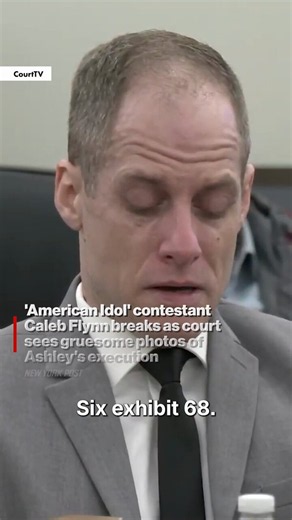'American Idol' contestant Caleb Flynn breaks as court sees gruesome photos of Ashley's execution. Watch here: https://t.co/mi1a6QsnsW https://t.co/h85JdfrV9W
