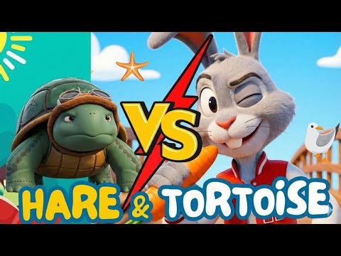 The Tortoise and the Hare RACE! 🐢 vs 🐰 | Funny Cartoon Song & Story | Aaira & Daud Adventures