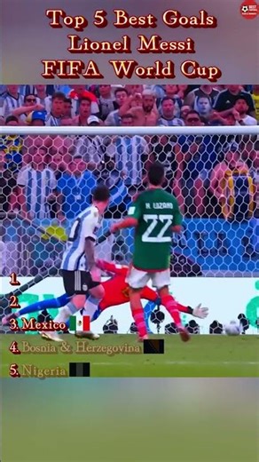 🔥Top 5 BEST Goals | LIONEL MESSI | FIFA World Cup🔥 #messi #footballshorts