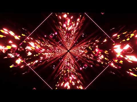 4K Abstract neon Red Color light Square Tunnel VJ Motion Background Free VJ Loops For Edits