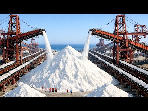 Inside the MASSIVE Salt Factory – How Seawater Becomes 99.9% Pure Salt (Full Process)