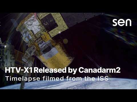 Watch the ISS Robotic Arm Release HTV-X1 Cargo Spacecraft | 4K Timelapse | Livestream Highlights