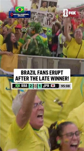 Martinelli's last minute heroics had Brazil fans in DELIRIUM 🇧🇷