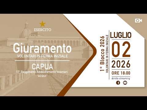 Giuramento dei Volontari in Ferma Iniziale del 1° Blocco 2026