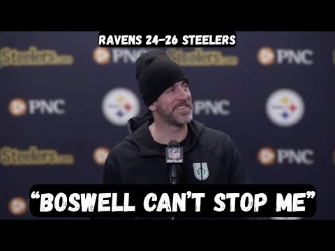 Aaron Rodgers BLASTS Boswell after win - Postgame Press Conference - Ravens vs Steelers