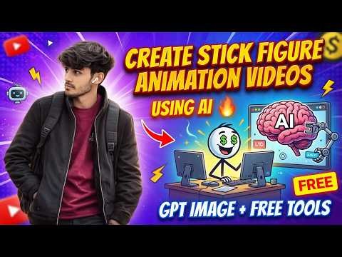Create Stick Figure Animation Videos Using AI 🔥 GPT Image + Free Tools