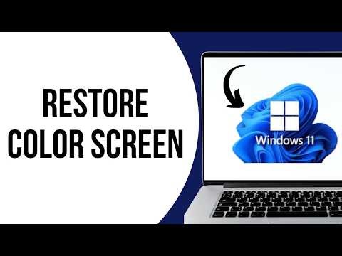 How to change black and white screen to color in windows 11 ?