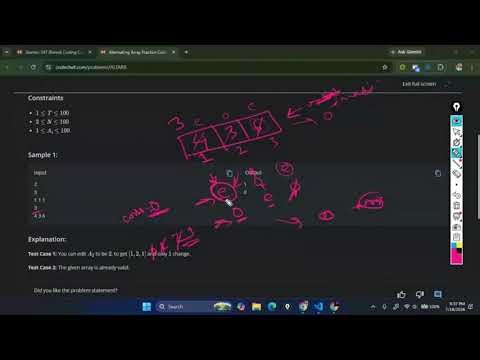CodeChef Starters 247 Div 4 | B - Alternating Array Solution in C++ | Easy Explanation