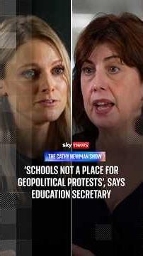 'Schools not a place for geopolitical protests', says education secretary