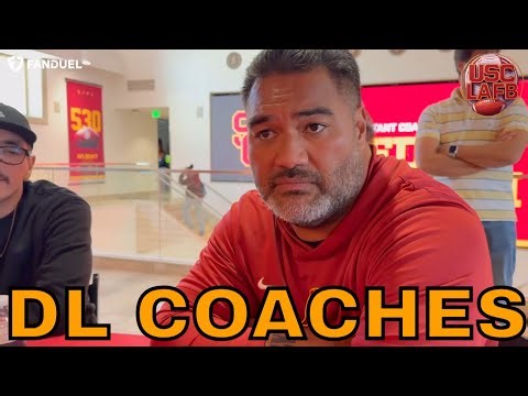 USC Trojans DL Coaches Shaun Nua & Skyler Jones Talk About The Depth And Standouts Of Spring Camp