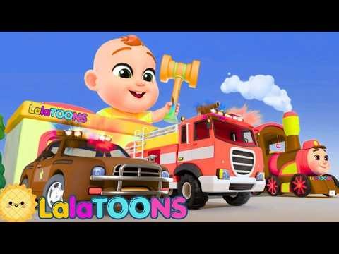 Fire Truck, Police Car & Train 🚒🚓🚂 | Fun Kids Vehicles Song