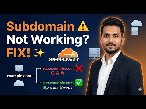 Subdomain Not Working? Cloudflare Subdomain DNS Setting FIX (Step-by-Step)
