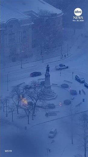 Snow blankets Syracuse as winter storm sweeps the Northeast