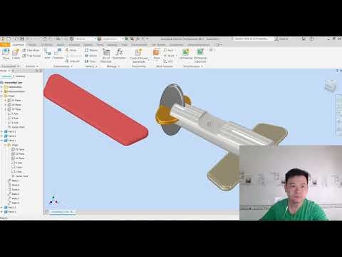 Toy Plane Assembly in Inventor Part 17 Complete 3D CAD Tutorial part 02