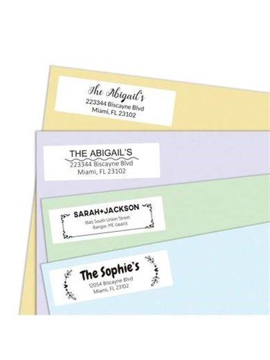 100-1000pcs 0.75in*2.5in Labels Personalized Return Address Labels Personalized Address Labels - Custom Address Stickers On Sheets, Customized Address Labels (Black And White) Seal Exquisite, Stylish, Modern, Contracted Custom Multi-Functional, Exquisite, Stylish, Unique, For Valentine's Day, For Weddings, For Housewarming,Festive Calendar,Wallpaper Stickers Wall, Personalized Gifts | SHEIN