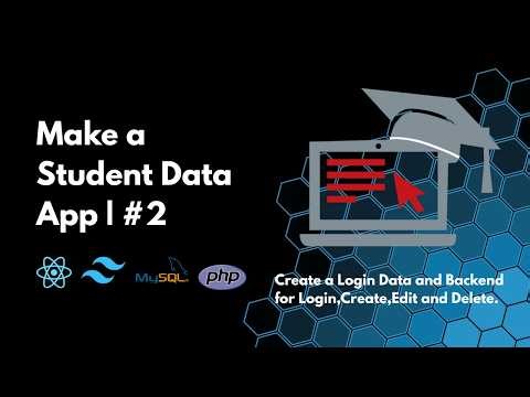 Make a Student Data App Fullstack Project #2 | Create Databases Admin for Login and CRUD Backend