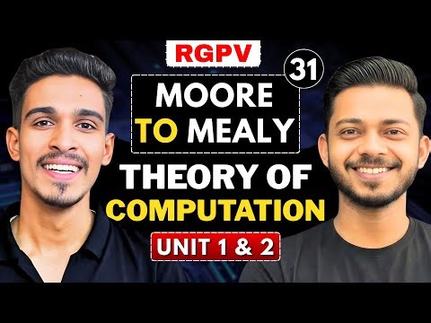 Lec 31 | Moore to Mealy Machine ( Conversion )| Theory of Compuation | RGPV Btech 3rd Year
