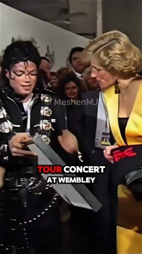 Michael Jackson Meets Princess Diana at Wembley! 👑🔥 #MichaelJackson #BadTour