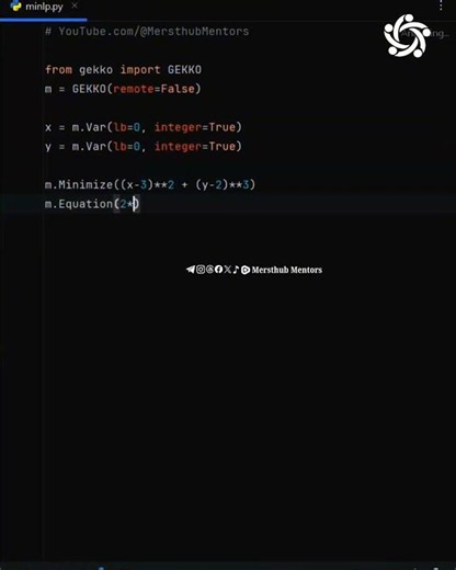Solve a Mixed-Integer Nonlinear Programming (MINLP) Problem in Python with GEKKO! 🚀