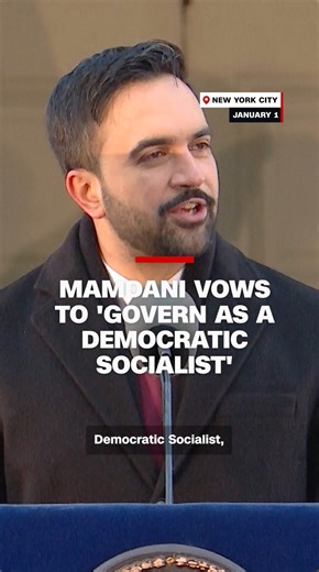 New York City Mayor Zohran Mamdani vowed to govern "expansively and audaciously" and to "govern as a Democratic Socialist" in his inaugural speech outside City Hall. Read more: https://cnn.it/4qzdqTp | CNN