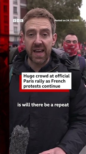 Huge crowds at official Paris rally as protests continue across France. #BBCNews